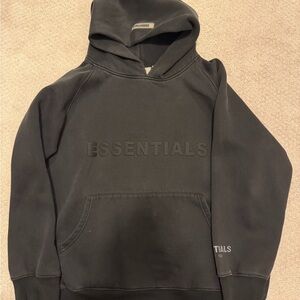 Washed out black essentials hoodie